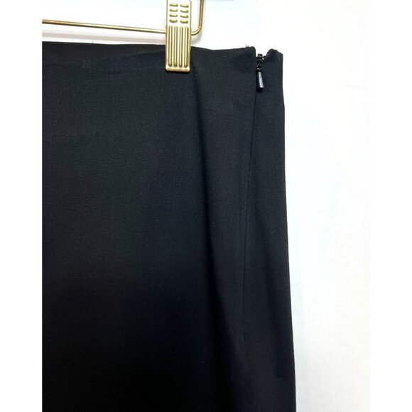 Jones New York Black Flat Front Wool Blend Pants Black Embroidered Cuffs Size 12 - Picture 5 of 10